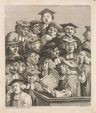 学者在一次演讲中（1736-1737）。 作者 威廉·霍加斯