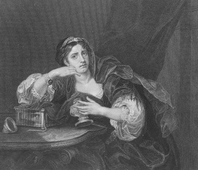 她的丈夫的心脏的Sigismonda，由TW Shaw雕刻，来自&39;The Works of Hogarth&39;，1833年出版（版画） 作者 威廉·霍加斯