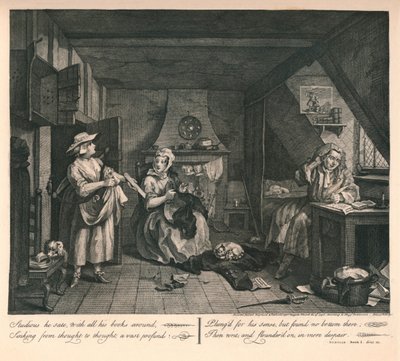 Distrest诗人，1740年。 作者 威廉·霍加斯