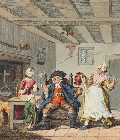 The Farmer&39;s Return，来自&39;Hogarth Restored：The Whole Works of the famous William Hogarth，由Thomas Cook重新雕刻&39;，酒吧。 1812年（手工雕刻） 作者 William Hogarth