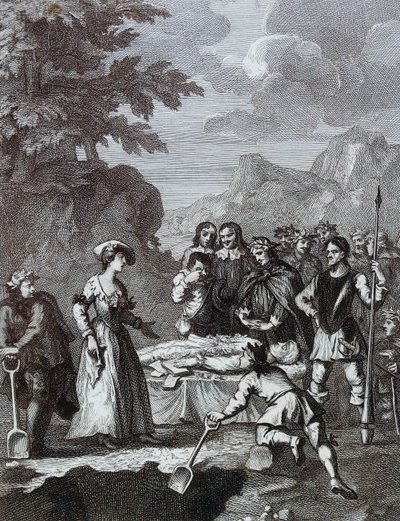 《Chyrstom 和 Marcella 的葬礼为自己辩护》，威廉·霍加斯 (William Hogarth) 作者 威廉·霍加斯