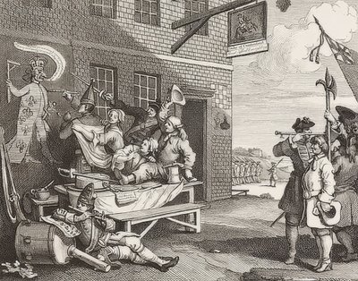 入侵，板块2：英格兰-死亡入侵，布拉特2：英格兰。 1756 作者 威廉·霍加斯