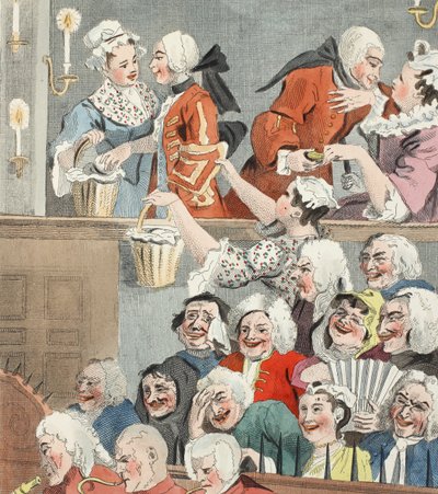 The Laughing Audience，来自&39;Hogarth Restored：The Whole Works of the famous William Hogarth，由Thomas Cook重新雕刻&39;，酒吧。 1812年（手工雕刻） 作者 威廉·霍加斯