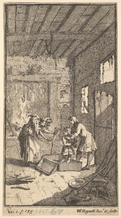 《新变形记》，第4版：Invidiosa发布《幻想曲》，1724年。 作者 威廉·霍加斯