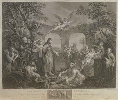 贝塞斯达池，由JM Delatre和Simon Francis Ravenet雕刻，由John Boydell出版（1719-1804）1772 作者 威廉·霍加斯