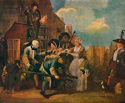 耙进展-逮捕，c1735，1904年 作者 威廉·霍加斯