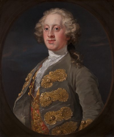 威廉-卡文迪什，哈廷顿侯爵，后为德文郡第四公爵，1741年。 作者 威廉·霍加斯