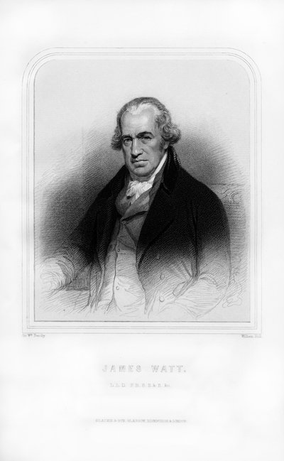詹姆斯·瓦特（James Watt），苏格兰的发明家和工程师，1870年 作者 威廉·霍尔