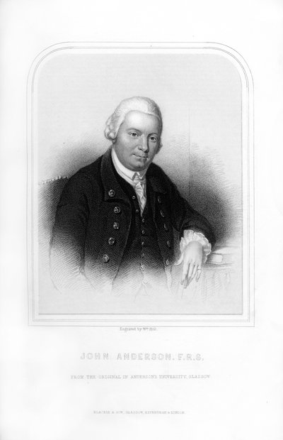 约翰·安德森（John Anderson），苏格兰自然哲学教授，1870年。 作者 威廉·霍尔