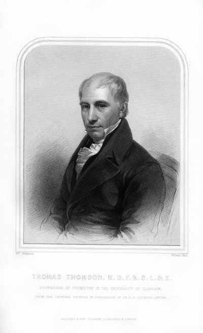 托马斯·汤姆森（Thomas Thomson），苏格兰化学家，1870年。 作者 威廉·霍尔
