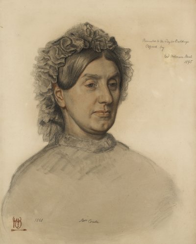 Thomas Combe夫人（1806-1893）（红色和黑色粉笔） 作者 威廉·霍尔曼·亨特