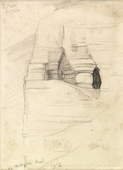 Wady Zuara的岩石，死海，1854年 作者 威廉·霍尔曼·亨特