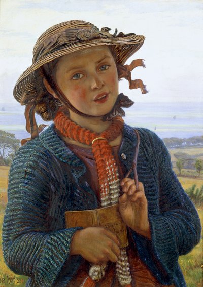 学校女孩的赞美诗，1859年 作者 威廉·霍尔曼·亨特