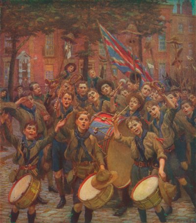 欢呼首席侦察员，c1914 1928年 作者 威廉·霍尔特·耶茨·蒂科姆