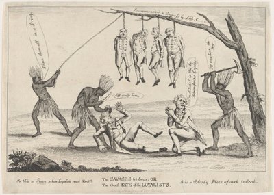 The Savages Let Loose, or the Cruel Fate of the Loyalists, 1783. 作者 威廉·汉弗莱