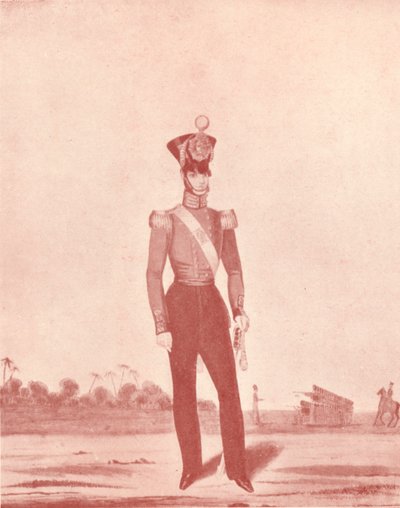 马德拉斯陆军步兵军官，c1837-1843，1909年 作者 威廉·汉斯利