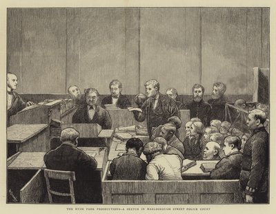 海德公园检察院，马尔堡街警察局的草图 作者 William III Bromley