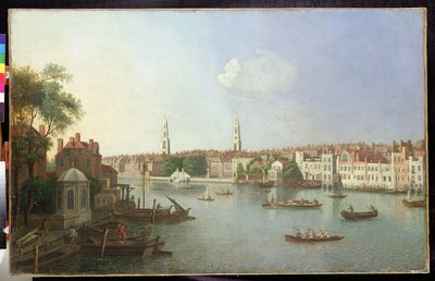 萨默塞特宫（早晨），约 1754-71 年（布面油画） 作者 威廉·詹姆斯