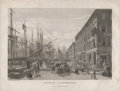 南街从Maiden Lane出发，1834年。 作者 威廉·詹姆斯·贝内特
