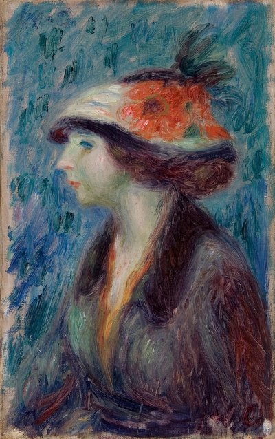 戴花帽的女孩 作者 William James Glackens