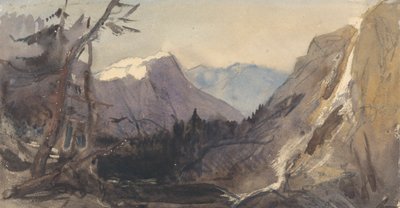 阿尔卑斯山风景，可能是马特宏峰 作者 威廉·詹姆斯·穆勒