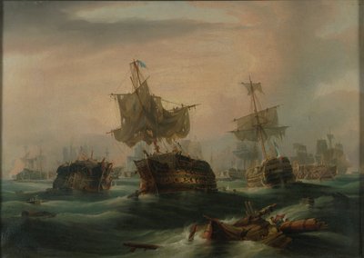 特拉法加海战，1805 年 10 月 21 日："行动结束"，约 1837 年（布面油画） 作者 威廉·约翰·哈金斯