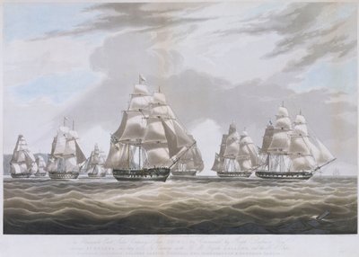 1830 年 7 月，东印度公司的 "英格利斯 "号离开圣赫勒拿岛 作者 威廉·约翰·哈金斯