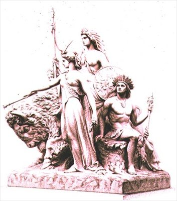 美国，由艺术家根据海德公园阿尔伯特纪念馆的约翰-贝尔（1811-95）的大理石雕像雕刻而成，由Virtue and Company出版（雕刻）。 作者 威廉·约翰·罗夫
