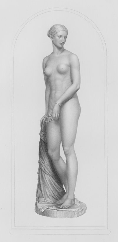 The Greek Slave, engraved by W Roffe from the statue in marble by Hiram Powers (engraving) 作者 威廉·约翰·罗夫