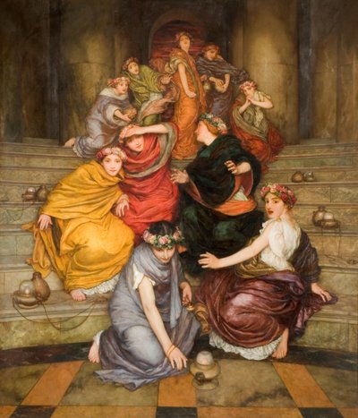 聪明和愚蠢的处女的寓言》，1899年。 作者 威廉·约翰·温赖特