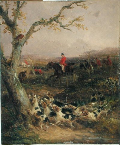 南风和多云的天空宣布这是一个狩猎的早晨（板油画）（见225061-225062）。 作者 威廉·约瑟夫·谢耶