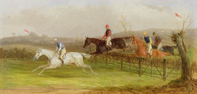 Steeplechasing：The Hurdle，1869 作者 威廉·约瑟夫·谢耶