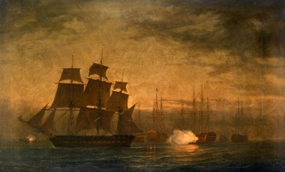 1797 年 5 月 30 日，"克莱德 "号从英国谢内斯附近的 "诺尔 "号兵变中逃脱 作者 威廉·乔伊