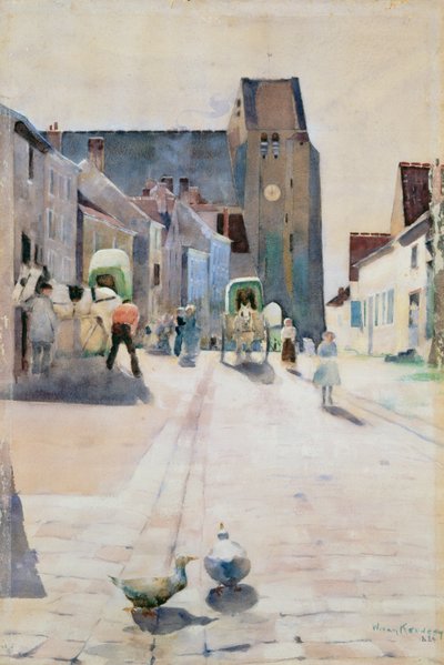 主要街道，Grez-sur-Loing，1884年 作者 威廉·肯尼迪