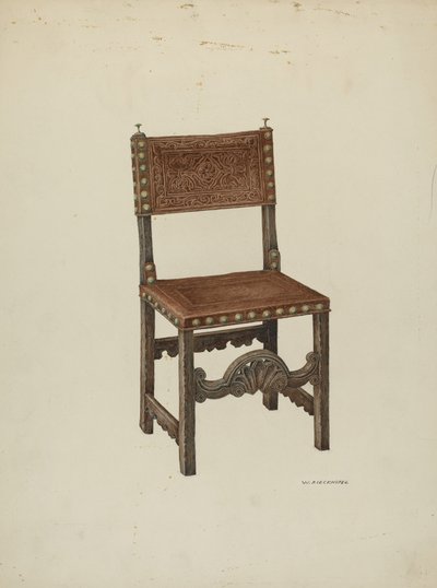 椅子，1941年。 作者 威廉·基克霍费尔