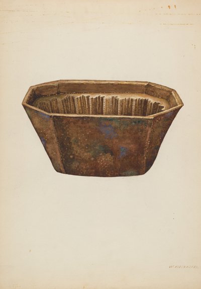 陶器模具，约1939年。 作者 威廉·基克霍费尔