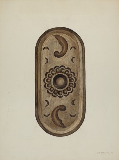 详图，忏悔室的侧面，1937年。 作者 威廉·基克霍费尔