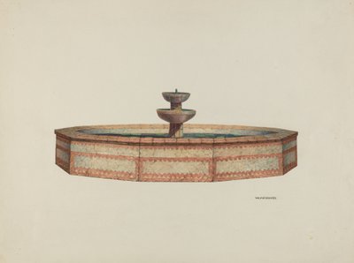 Mission Fountain, 1941年。 作者 威廉·基克霍费尔