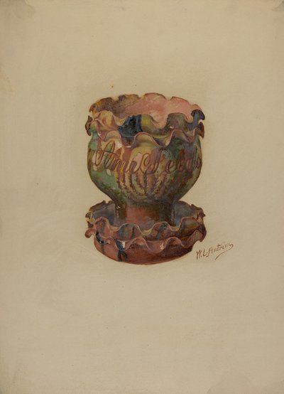 帕。德国花盆和托盘，约1936年。 作者 威廉·L·安特里姆