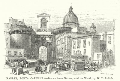 那不勒斯，Porta Capuana （雕刻） 作者 威廉·莱顿（后）里奇