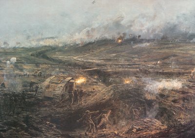 1917年11月20日，黎明"--英国坦克在法国康布雷投入战斗 作者 威廉·莱昂内尔（后）韦利