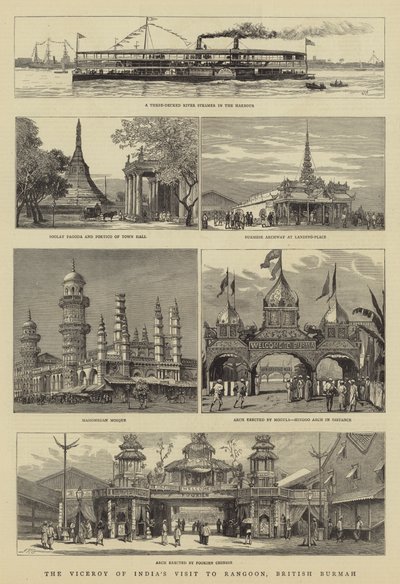 印度总督访问仰光，英国缅甸 作者 William Lionel Wyllie