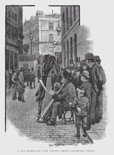 A City Character, New London Street, Fenchurch Street (litho) 作者 威廉·卢克