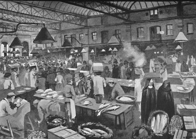 比林斯盖特市场，清晨，1891年 作者 威廉·卢克