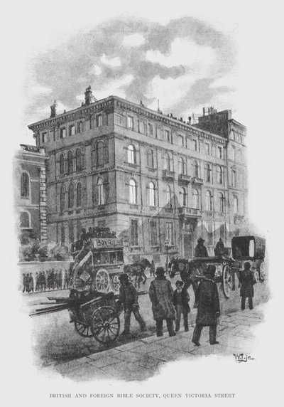 British and Foreign Bible Society, Queen Victoria Street (litho) 作者 威廉·卢克