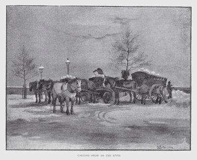Carting Snow to the River (litho) 作者 威廉·卢克