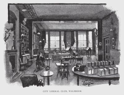 City Liberal Club, Walbrook (litho) 作者 威廉·卢克