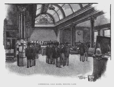 Commercial Sale Rooms, Mincing Lane (litho) 作者 威廉·卢克
