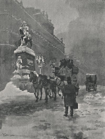 霍尔本马戏团-冬天的早晨，1891年 作者 威廉·卢克
