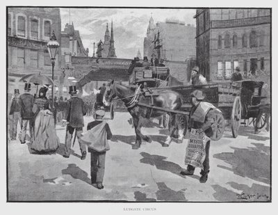 Ludgate Circus (litho) 作者 威廉·卢克